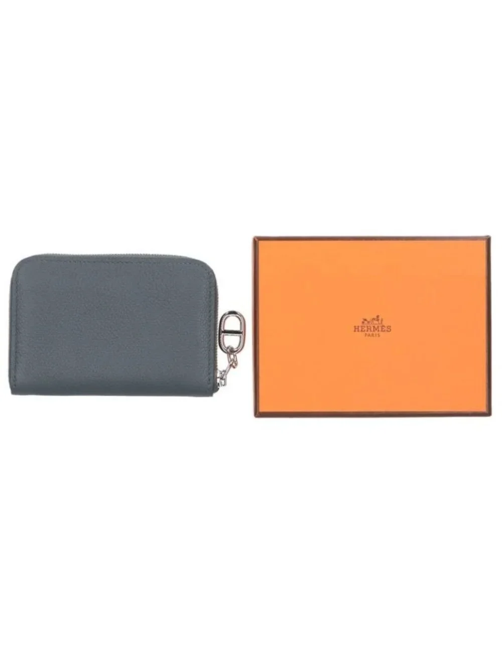 Hermes Zip Azap Compact Grimeia Leather Card Case